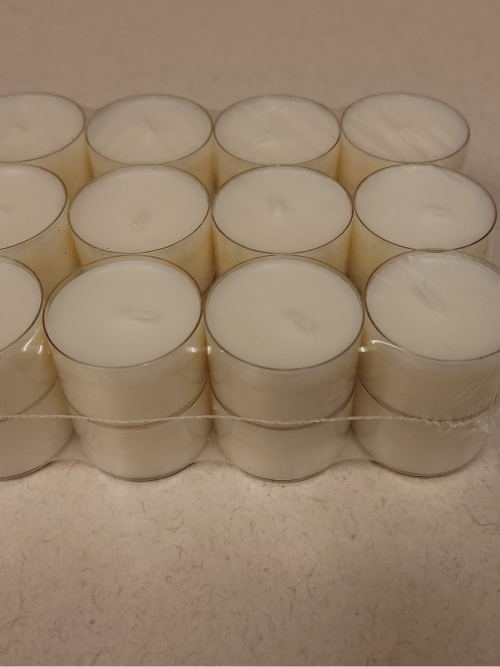 Unscented White Long-Burning Tea Light Candles - Pack of 24